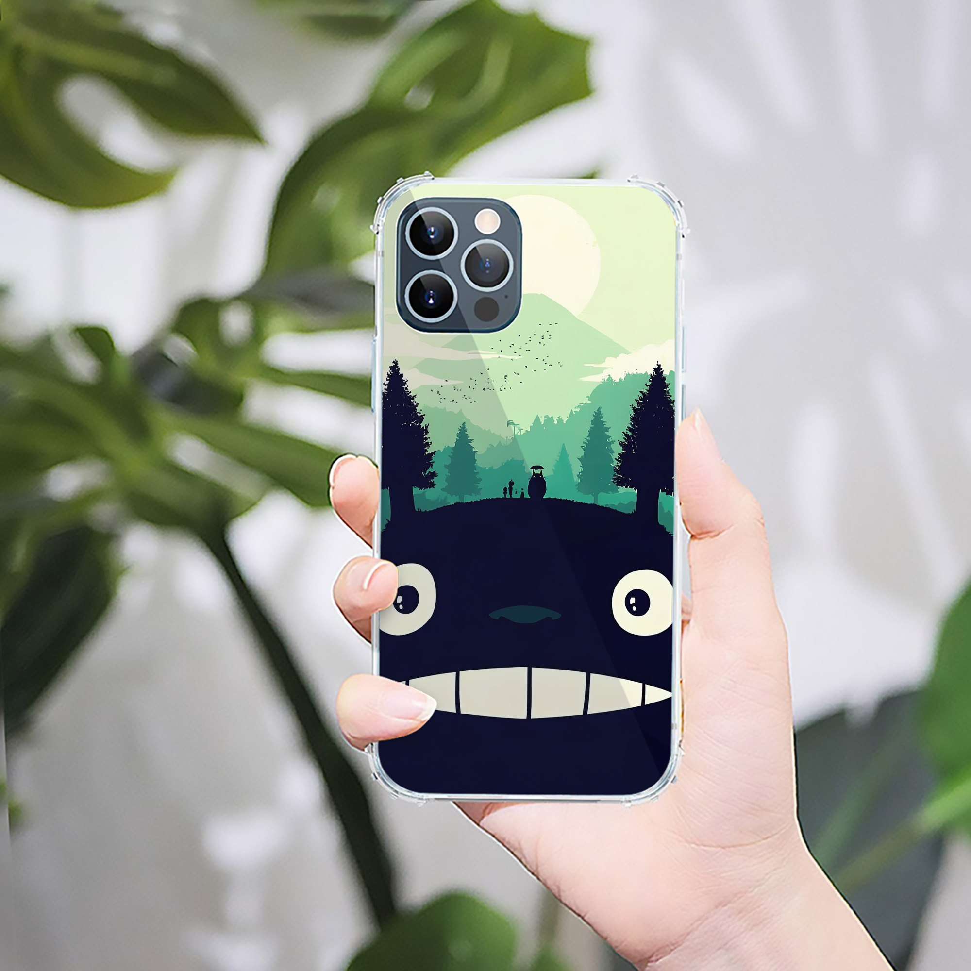 （画像用） となりのトトロ 草壁メイ 草壁サツキ My Neighbor Totoro Satsuki Kusakabe Mei Kusakabe 【iPhone 12シリーズ対応】透明スマホケース（クリアソフトケース）